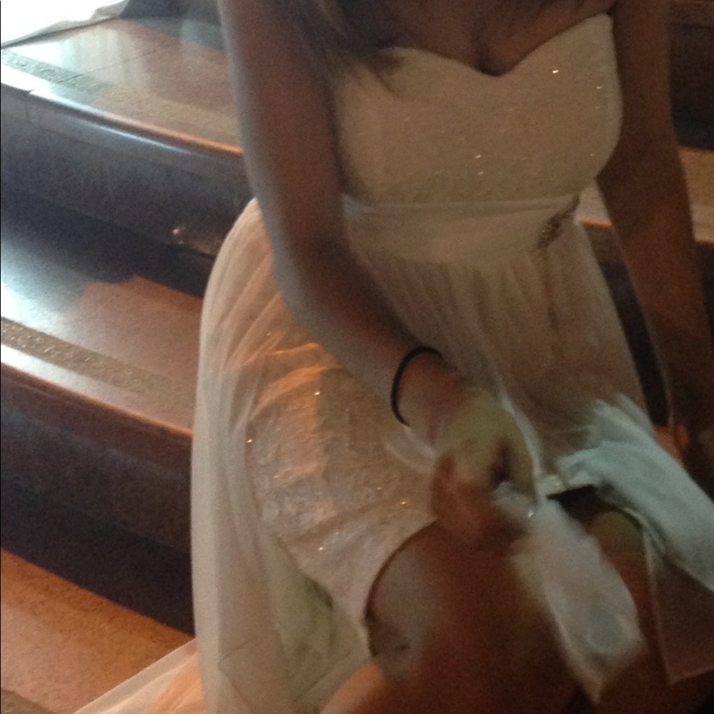 White prom dress